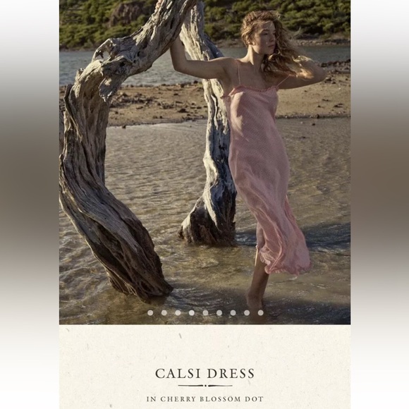 New DOEN Calsi Maxi Dress in Cherry Blossom Sz L - Picture 1 of 11